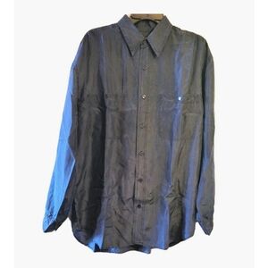 My Silk 100% Silk Button Down Top Long Sleeve Shirt Size M Quiet Luxury Classic